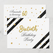 Carte 60e fête d'anniversaire personnalisée (Devant / Derrière)