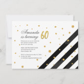 Carte 60e fête d'anniversaire personnalisée (Dos)