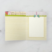 Carte 60e Joyeux anniversaire Collage scrapbook cupcake (Intérieur)