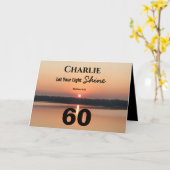 Carte 60e Laissez votre lumière briller Anniversaire Bib (Fleur jaune)