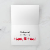 Carte 60ème anniversaire pour papa, noir, texte blanc su (Intérieur)