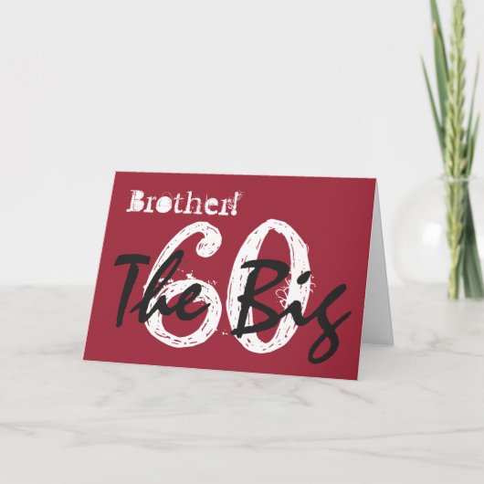 Carte 60ème anniversaire pour papa, noir, texte blanc su (Devant)