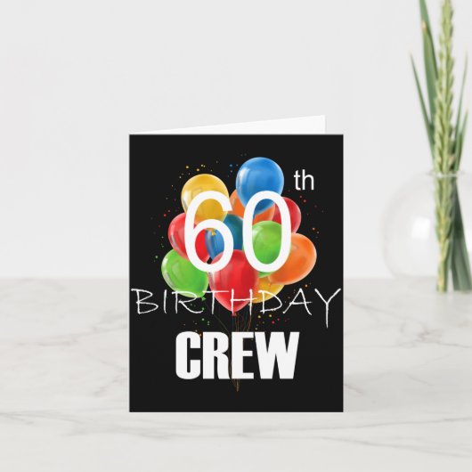 Carte 60th Birthday Crew 60 Party Crew Group Women  (Devant)