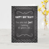 Carte 61 joyeux anniversaire an, regard de tableau (Fleur jaune)