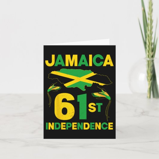 Carte 61e anniversaire de l'indépendance de la Jamaïque  (Devant)