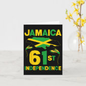 Carte 61e anniversaire de l'indépendance de la Jamaïque  (Fleur jaune)
