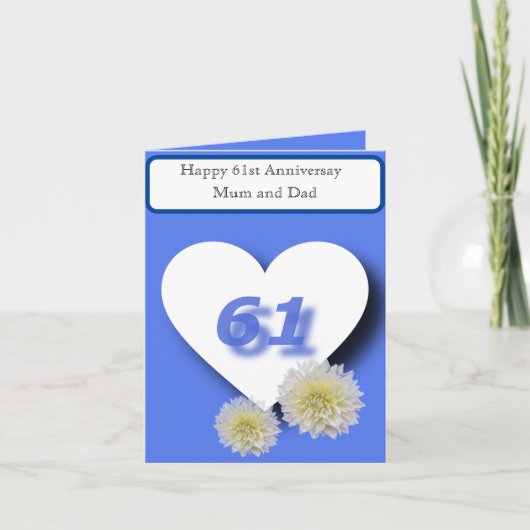 Carte 61e anniversaire du Mariage (Devant)