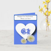 Carte 61e anniversaire du Mariage (Fleur jaune)