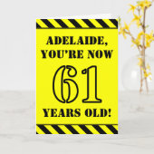 Carte 61e anniversaire : Jeu de style graphique, Nom per (Fleur jaune)