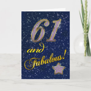 Carte 61e anniversaire pour quelqu'un Fabulous