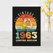 Carte 62 ans Anniversaire 1963 Vintage 62e anniversaire  (Fleur jaune)