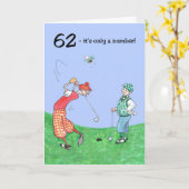 Carte 62 e Birthday Card for a Golfer (Fleur jaune)