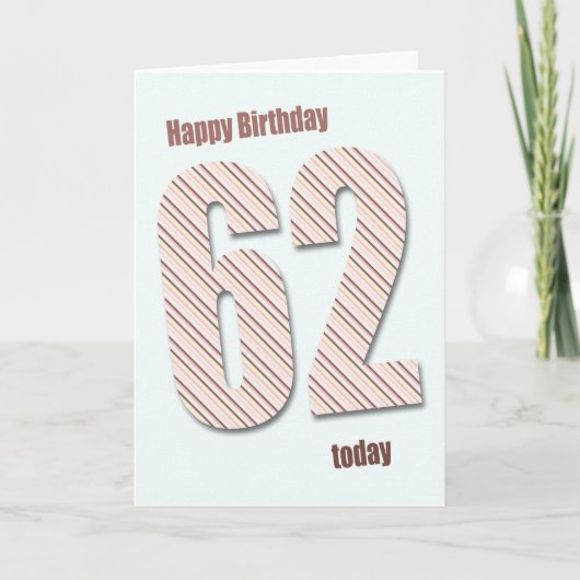 Carte 62e anniversaire (Devant)