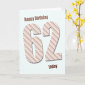 Carte 62e anniversaire (Fleur jaune)