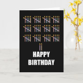 Carte 62e anniversaire avec bougies (Fleur jaune)