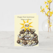 Carte 62e anniversaire du Mariage (Fleur jaune)