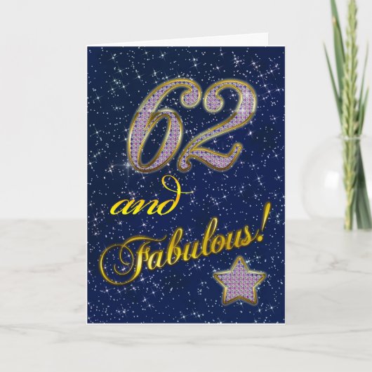 Carte 62e anniversaire pour quelqu'un Fabulous (Devant)