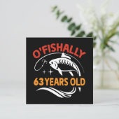 Carte 63 Ans drôle cadeau d'anniversaire papa pêcheur (Debout devant)