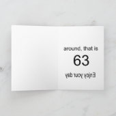 Carte 63e anniversaire (Intérieur)