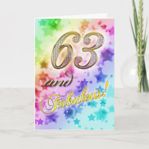Carte 63e anniversaire pour quelqu'un Fabulous