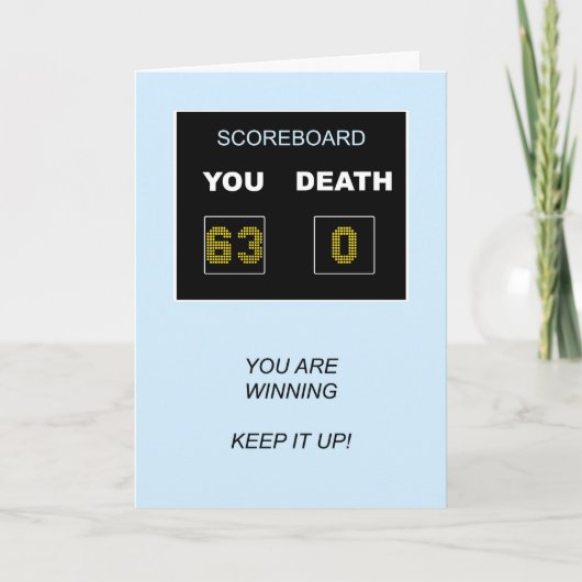 Carte 63e tableau de bord d'anniversaire (Devant)