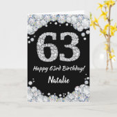 Carte 63rd Birthday (Fleur jaune)
