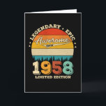 Carte 64 Ans Awesome depuis 1958 64e anniversaire Cadeau<br><div class="desc">Design Anniversaire Pour toute personne qui a de l'horoscope dire difficile & têtu Mais tout à fait digne.Portez-le avec fierté au travail,  gym scolaire parfait pour s'accoupler avec des shorts,  des leggings ou des jeans pour un look décontracté et tendance</div>