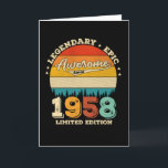 Carte 64 Ans Awesome depuis 1958 64e anniversaire Cadeau<br><div class="desc">Design Anniversaire Pour toute personne qui a de l'horoscope dire difficile & têtu Mais tout à fait digne.Portez-le avec fierté au travail,  gym scolaire parfait pour s'accoupler avec des shorts,  des leggings ou des jeans pour un look décontracté et tendance</div>