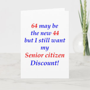 Carte 64 ans senior