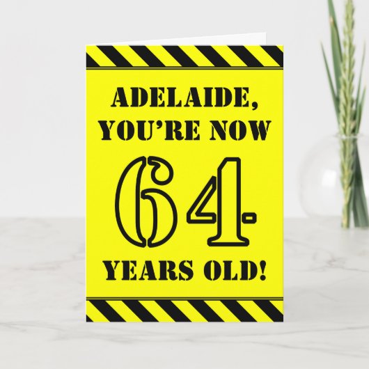 Carte 64e anniversaire : Jeu de style graphique, Nom per (Devant)