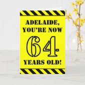 Carte 64e anniversaire : Jeu de style graphique, Nom per (Fleur jaune)