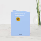 Carte 64e anniversaire tournesol modifiable (Dos)