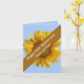 Carte 64e anniversaire tournesol modifiable (Fleur jaune)