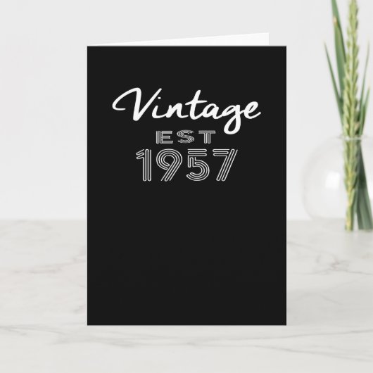 Carte 64e anniversaire, Vintage 1957, cadeau d'anniversa (Devant)
