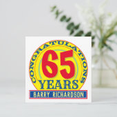 Carte 65 ans de fête (Debout devant)