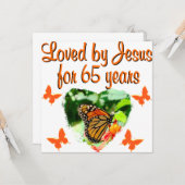 CARTE 65E ANNIVERSAIRE (Devant/Arrière en situation)