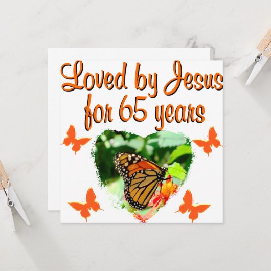 CARTE 65E ANNIVERSAIRE (Devant/Arrière en situation)