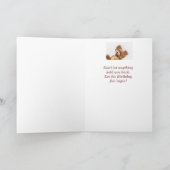 Carte 65e Anniversaire Amusement Commencer mignon Chien  (Intérieur)