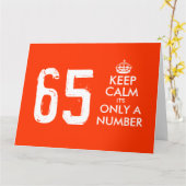 Carte 65e anniversaire | Calme c'est seulement un  (Fleur jaune)