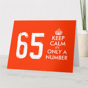 Carte 65e anniversaire Calme c'est seulement un
