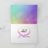 Carte 65e Anniversaire Chien Hound Sur Arc En Ciel (Intérieur)