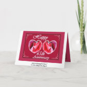 Carte 65e anniversaire de mariage Fern Filled Heart (Dos)