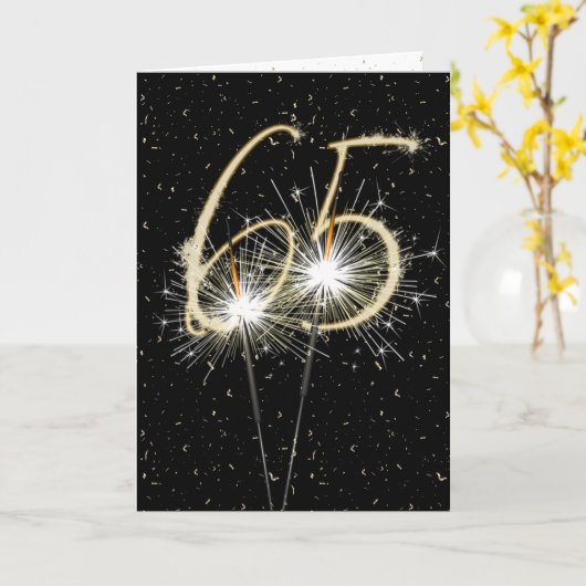 Carte 65e anniversaire du mariage (Fleur jaune)