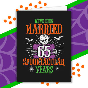 Carte 65e anniversaire du Mariage de Halloween Spooktacu