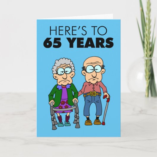 Carte 65e anniversaire du Mariage vieillissant (Devant)