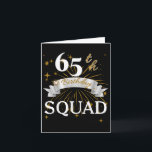 Carte 65e Anniversaire Escouade de style de fête familia<br><div class="desc">65e Escouade d'anniversaire Groupe de jumelage de style de groupe familial</div>