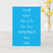 Carte **65e ANNIVERSAIRE** HUMOUR POUR AMIS ET FAMILLE (Fleur jaune)