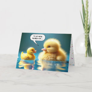 Carte 65e anniversaire Jaune Canard Jaune Avec Canard