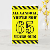 Carte 65e anniversaire : Jeu de style graphique, Nom per (Fleur jaune)