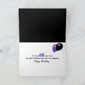 Carte 65e anniversaire néon illusion optique (Intérieur)